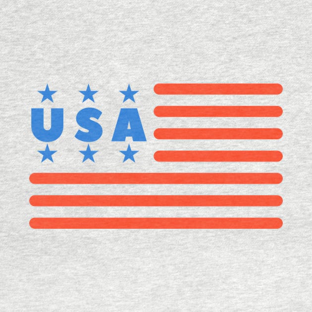 USA Flag 4th July T-Shirt by happinessinatee